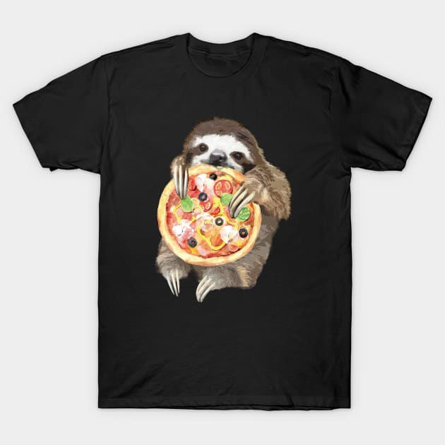 The sloth is a pizza lover T-Shirt by Collagedream